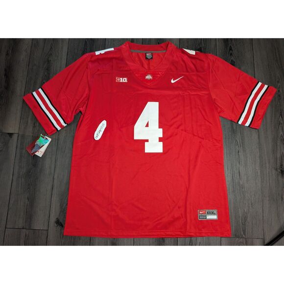Jeremiah Smith #4 Ohio State Buckeyes Red Football Jersey XXXL 3XL - Picture 4 of 4